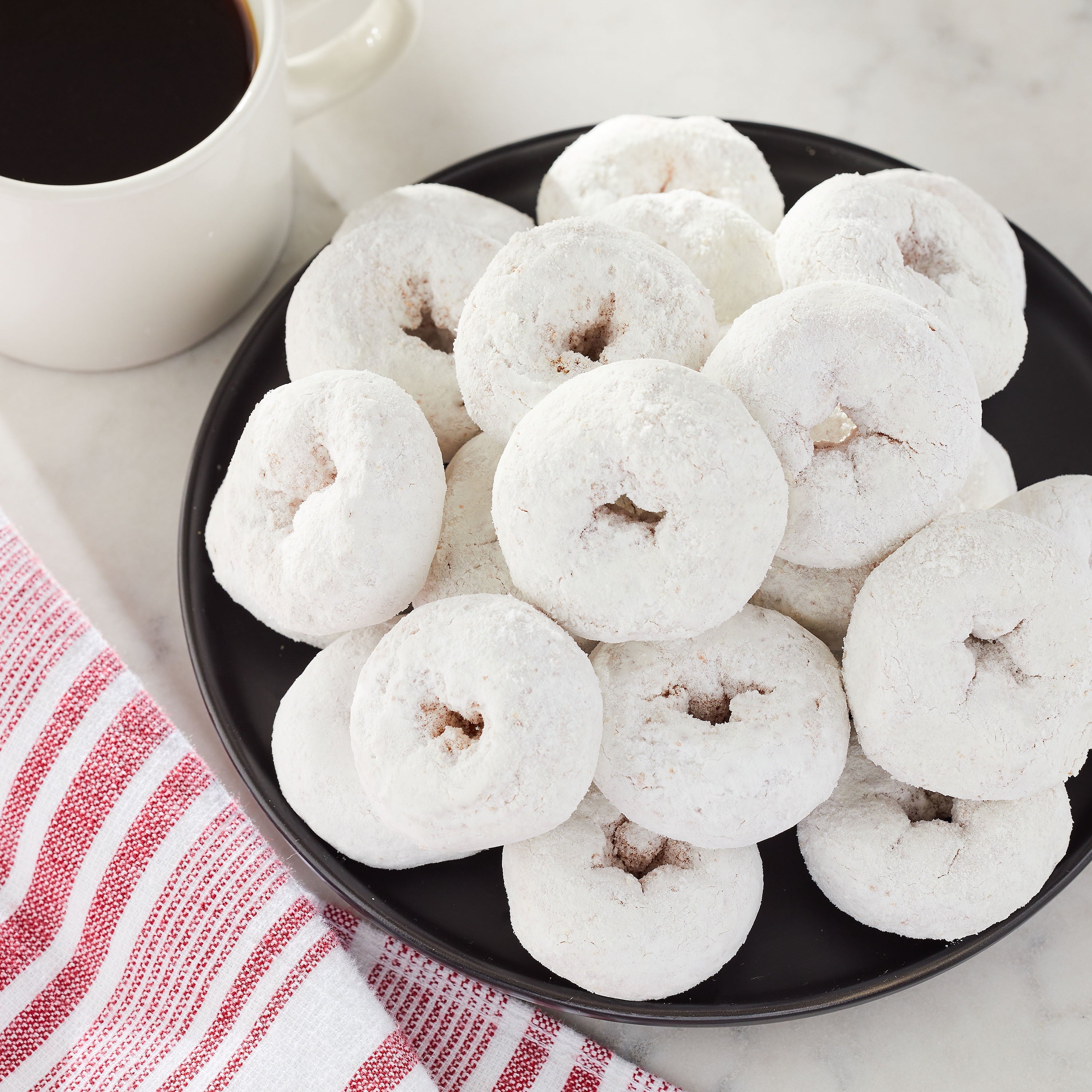 Powdered Sugar Mini Donuts 14 Oz 21 Count Freshness Guaranteed