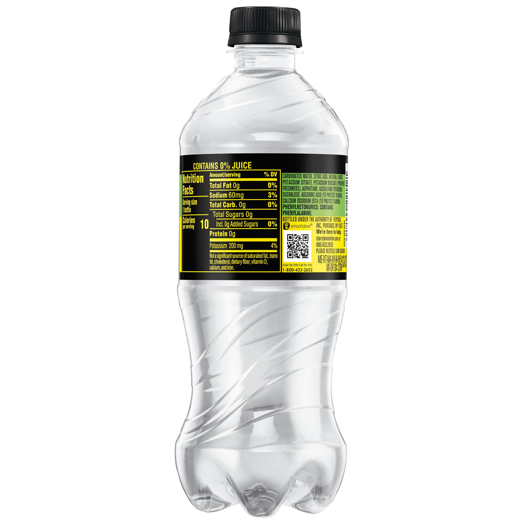 Starry Zero Sugar Lemon Lime Soda Pop Bottle 20 Fl Oz