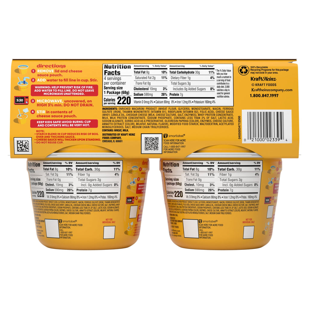 Velveeta Shells and Cheese Mac and Cheese Original Flavor 4 Cups 9.56 Oz