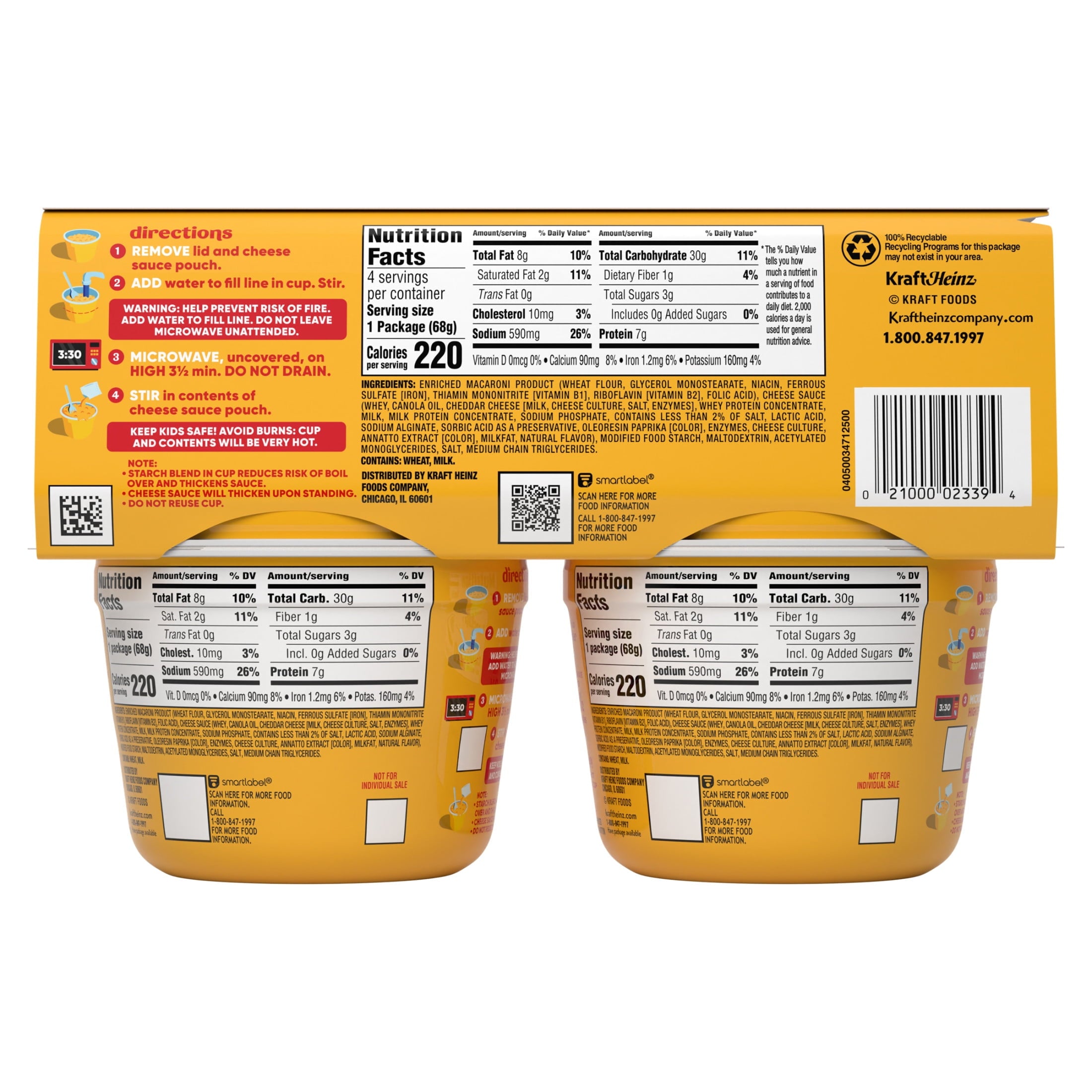 Velveeta Shells and Cheese Mac and Cheese Original Flavor 4 Cups 9.56 Oz
