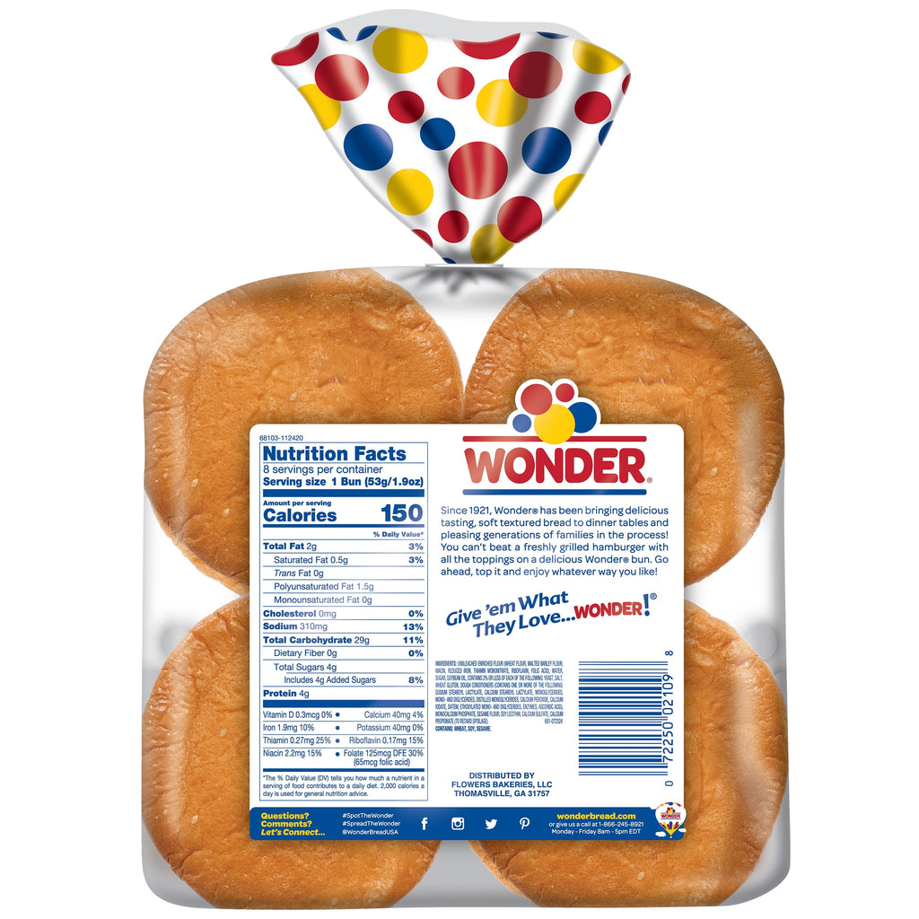 Classic Extra Soft White Bread Hamburger Buns 15 Oz 8 Ct