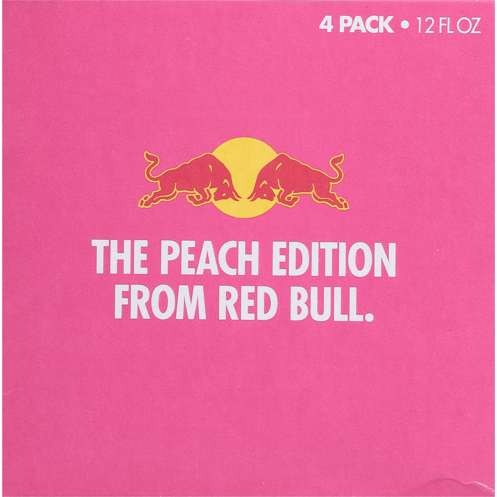 Red Bull Peach Edition Energy Drink 12 fl oz 4 Pack Cans