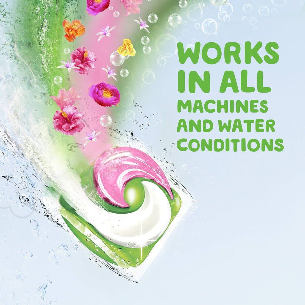 Gain Plus Flings Laundry Detergent Pacs All-In-One Happy Hibiscus Scent 18 Count