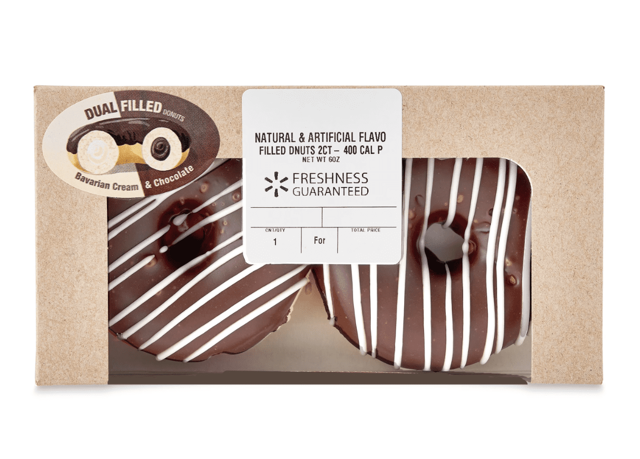 Bavarian Creme and Chocolate Filled Donuts 6 Oz 2 Count Freshness Guaranteed