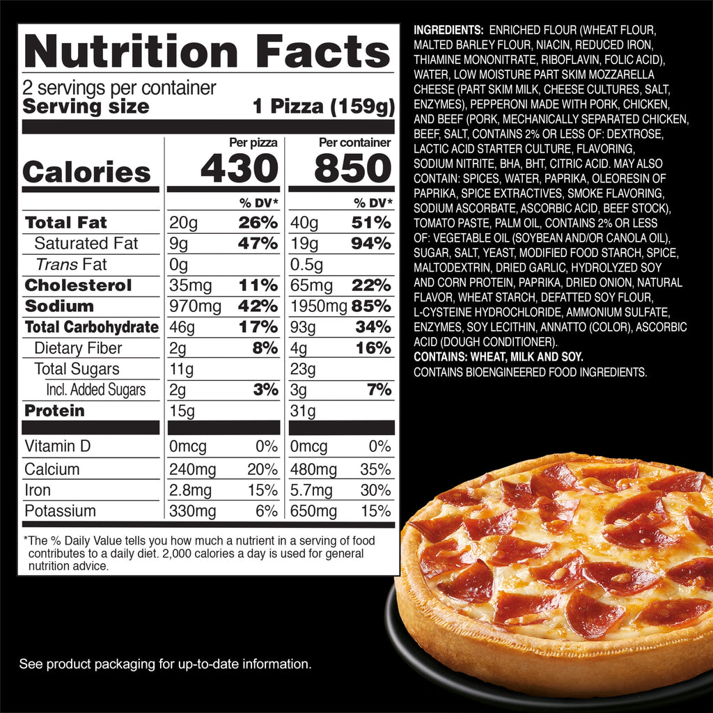 Red Baron Pepperoni Deep Dish Singles Frozen Personal Pizza 11.2 Oz 2 Pack