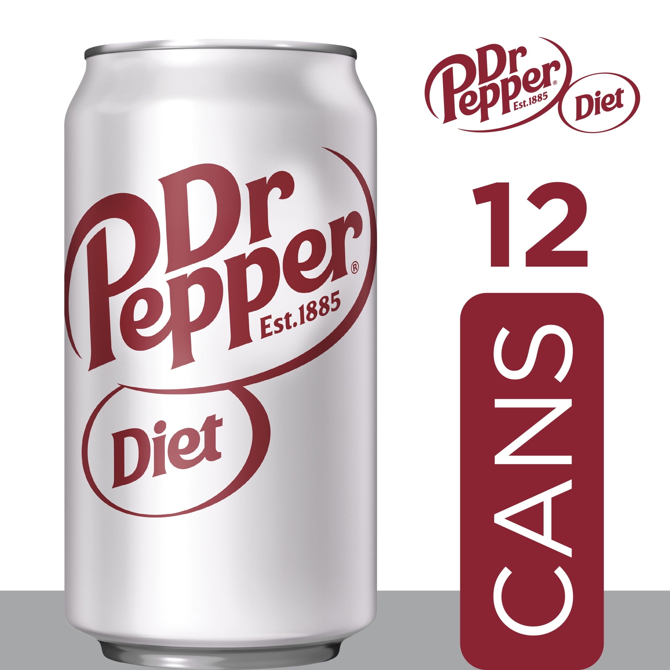 Diet Dr Pepper Soda Pop Cans 12 Fl Oz 12 Pack