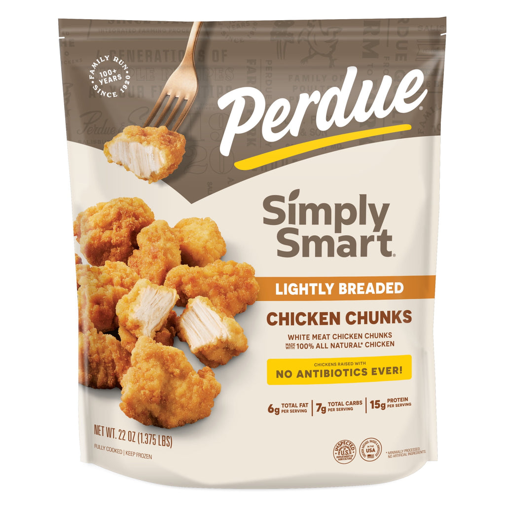 Perdue Simply Smart No Antibiotics Ever Frozen Breaded Chicken Chunks 22 Oz