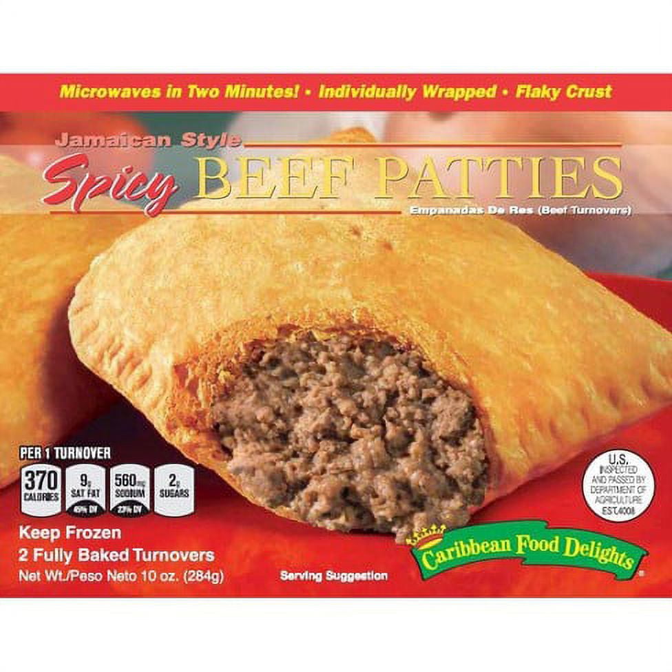 Caribbean Food Delights Jamaican Style Spicy Beef Patties 10 Oz Frozen 2 Count