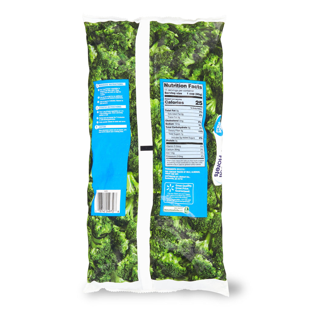 Great Value Broccoli Florets Frozen 32 Oz