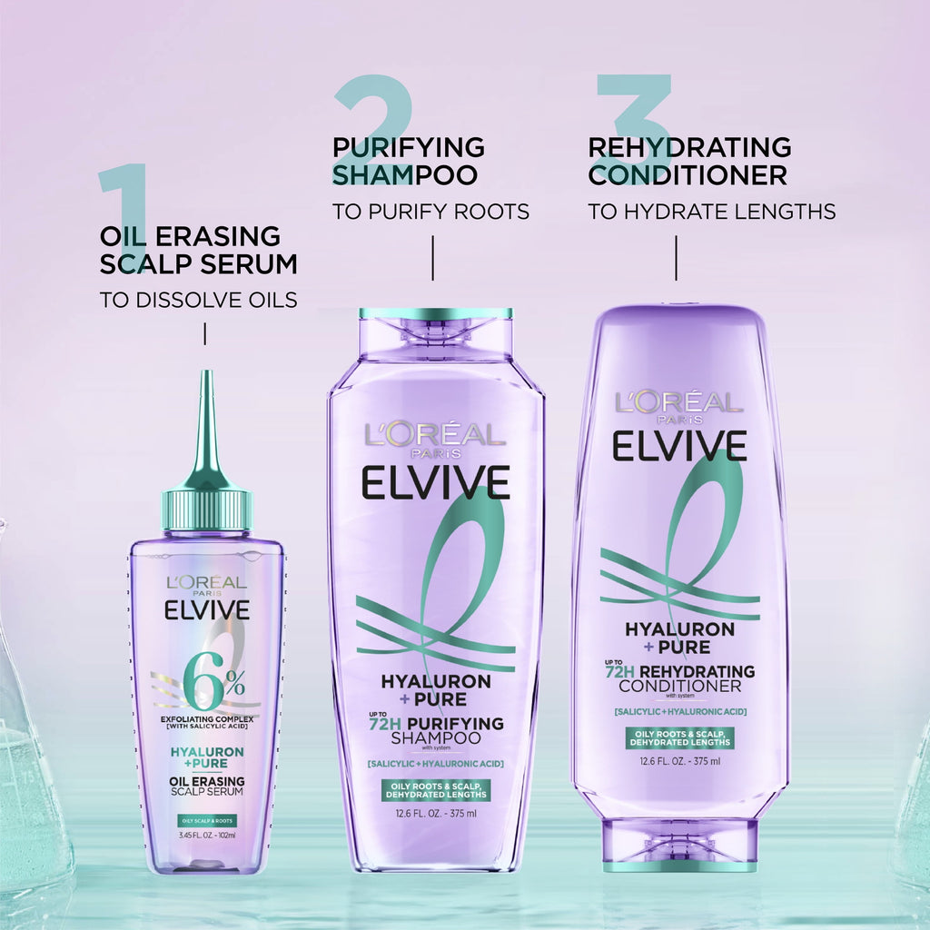 L'Oreal Paris Elvive Hyaluron Pure Rehydrating Conditioner for Oily Hair 28 fl oz