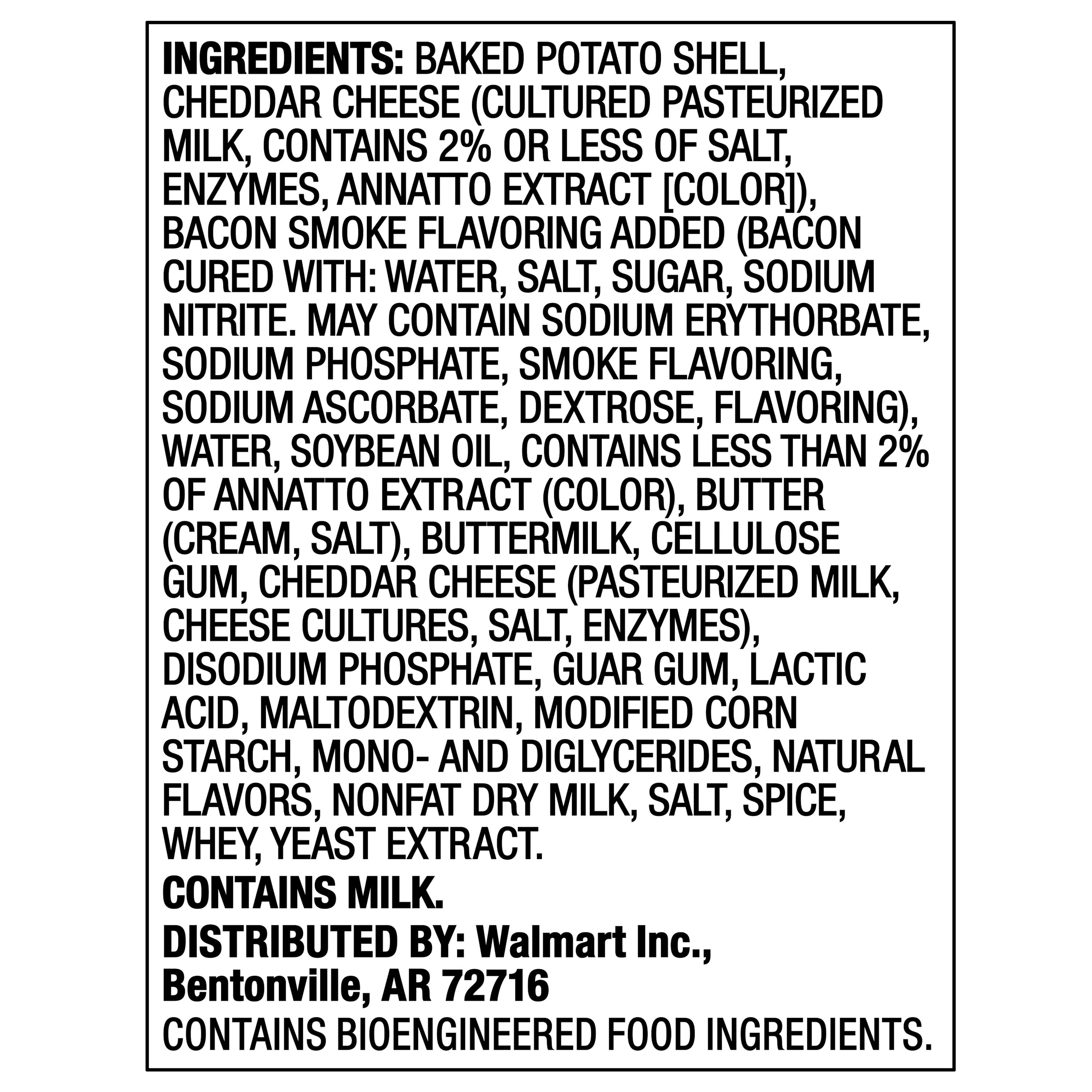 Great Value Potato Skins Cheddar Cheese & Bacon Frozen 13.5 Oz