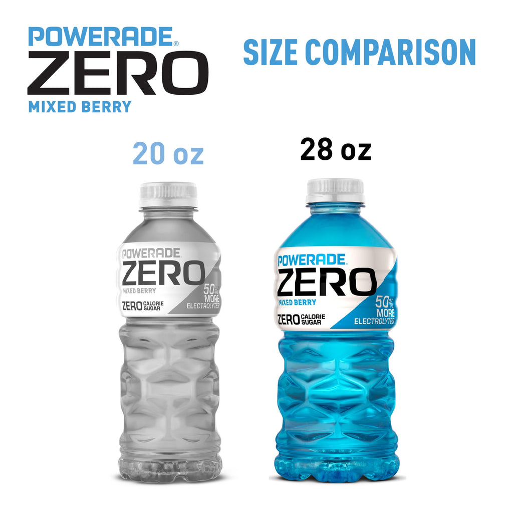 Powerade Zero Sugar Mixed Berry Electrolyte Sports Drink 28 fl oz Bottle