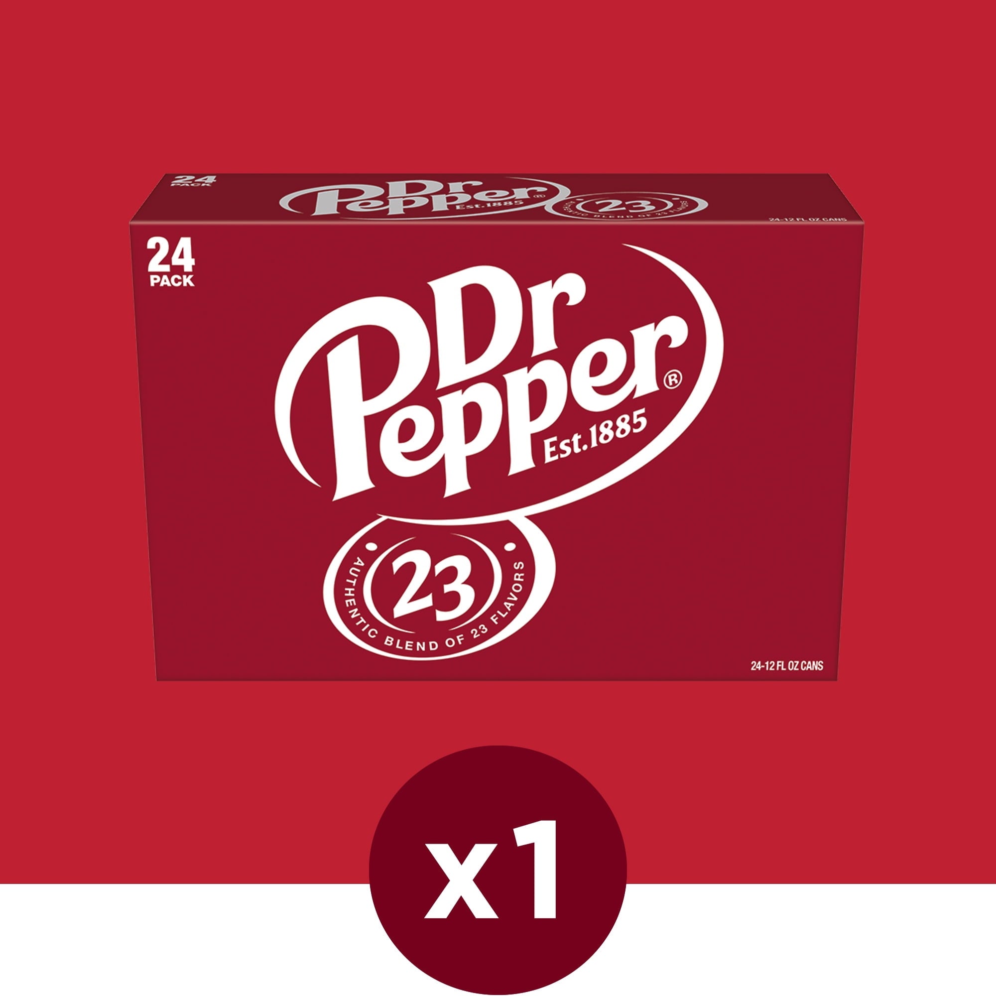 Dr Pepper Soda Pop Cans 12 Fl Oz 24 Pack