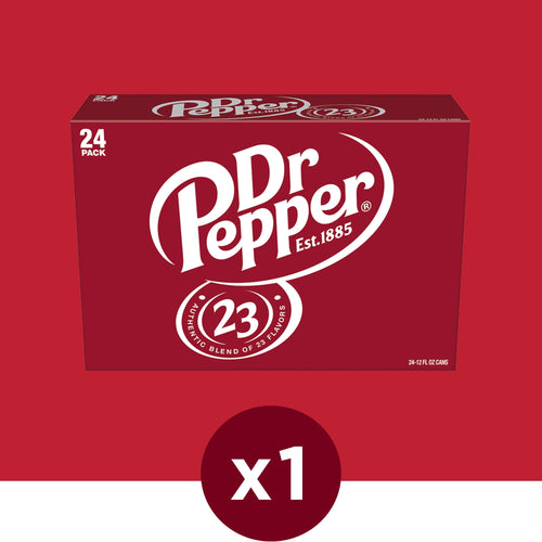 Dr Pepper Soda Pop Cans 12 Fl Oz 24 Pack