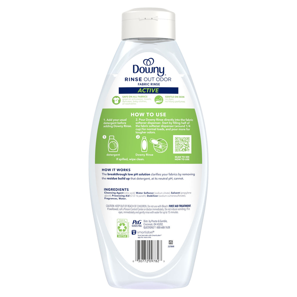 Downy Rinse Out Odor Laundry Rinse Active Fresh Scent 48 fl oz