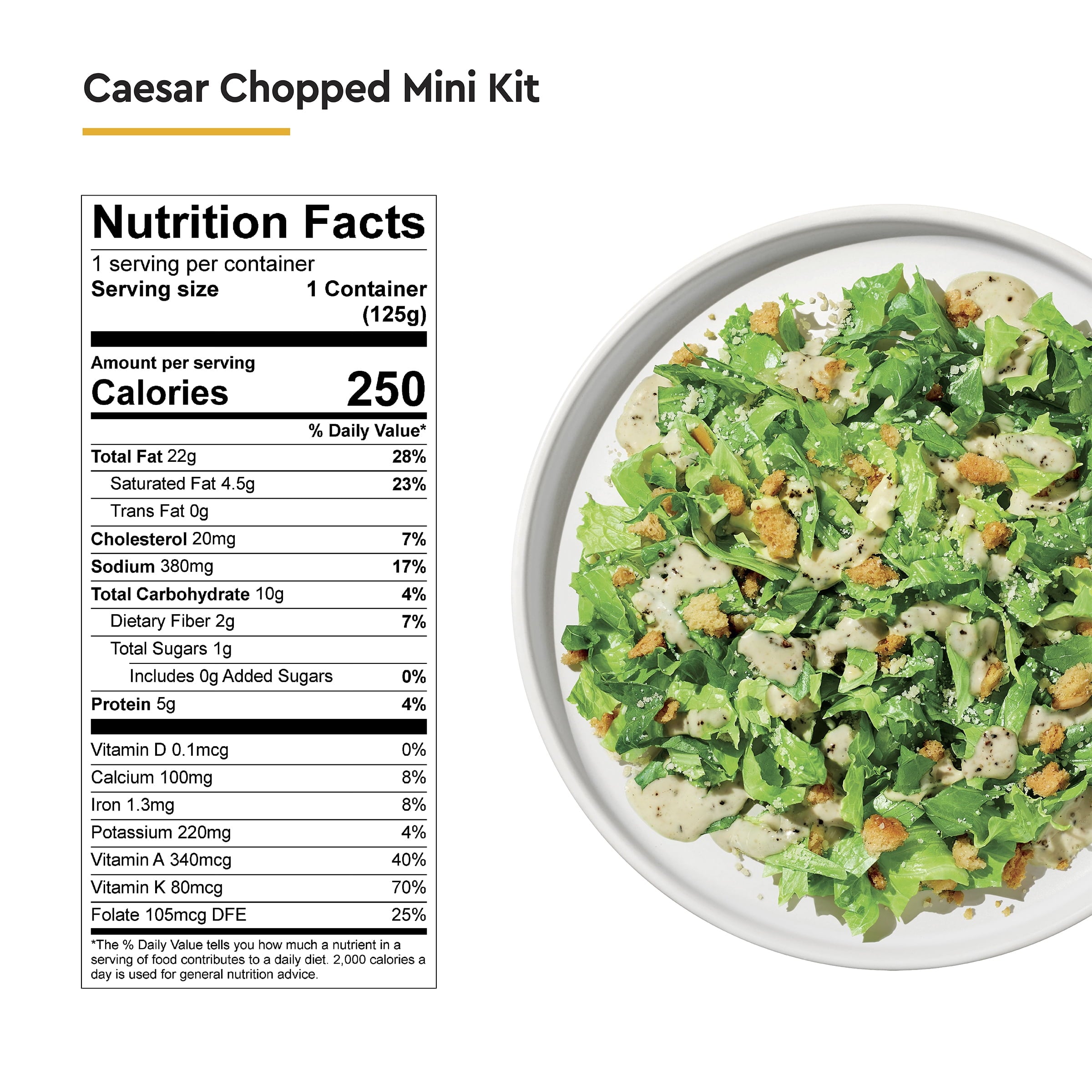 Fresh Caesar Mini Salad Kit 4.42 Oz Bag