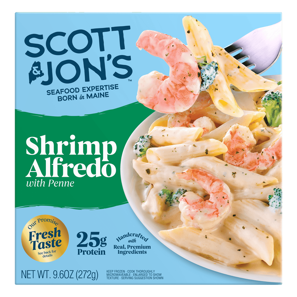 Scott & Jon's Shrimp Alfredo Pasta Frozen Meal 9.6 Oz