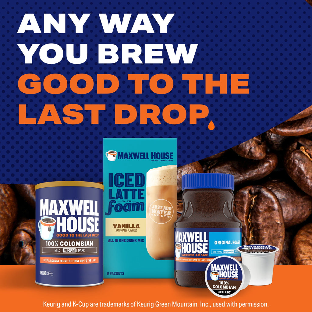 Maxwell House 100% Colombian Naturally Caffeinated Medium Roast Ground Coffee 9.9 oz Canister
