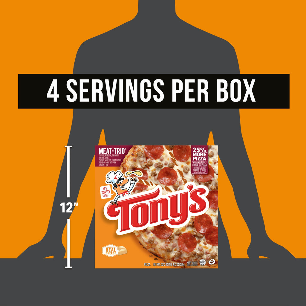 Tony's Meat Trio Pizzeria Style Crust Frozen Pizza 20.13 Oz