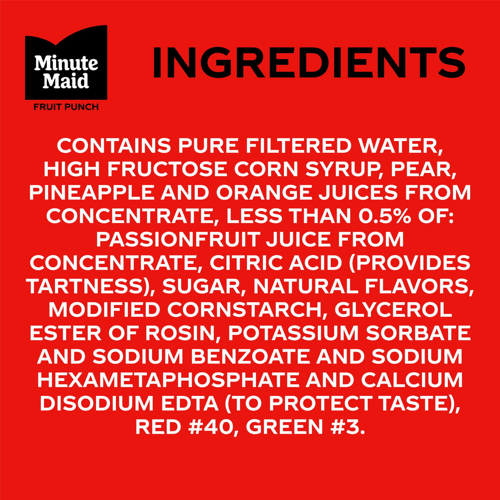 Minute Maid Fruit Punch Juice Drink 12 fl oz 6 Pack