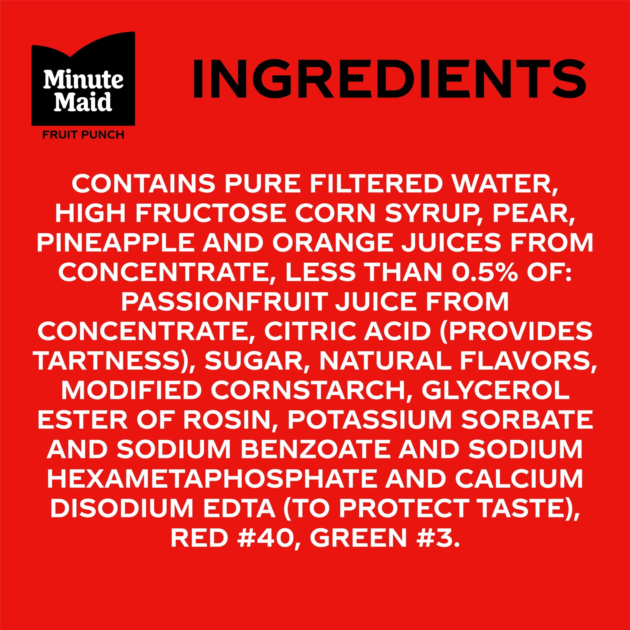 Minute Maid Fruit Punch Juice Drink 12 fl oz 6 Pack