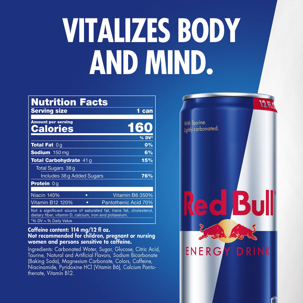 Red Bull Energy Drink Original 12 fl oz 4 Pack Cans