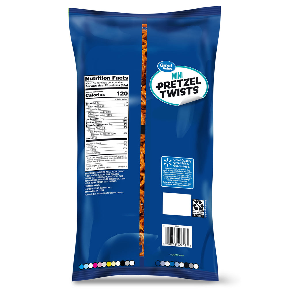 Mini Pretzel Twists 16 Oz 1 Count Great Value