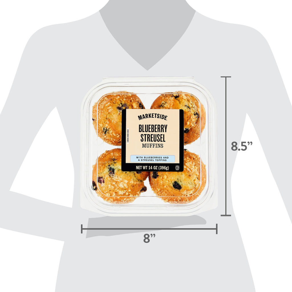 Baked Blueberry Muffins 14 Oz 4 Count Kosher Dairy Marketside