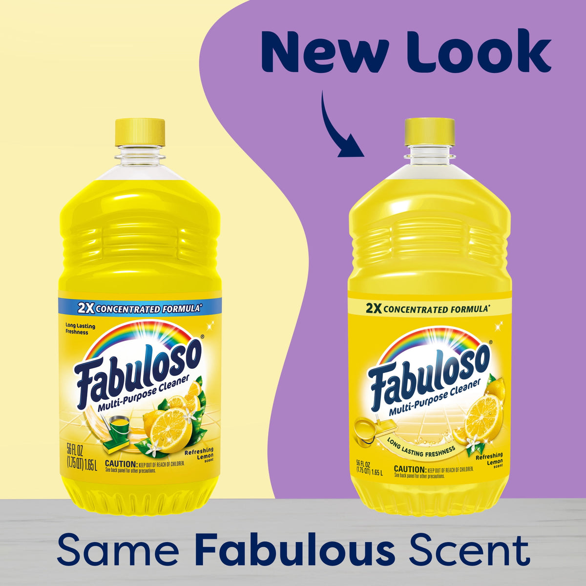 Fabuloso 2X Multi-Purpose Cleaner No Rinse Floor Cleaner Refreshing Lemon Scent 56 fl oz