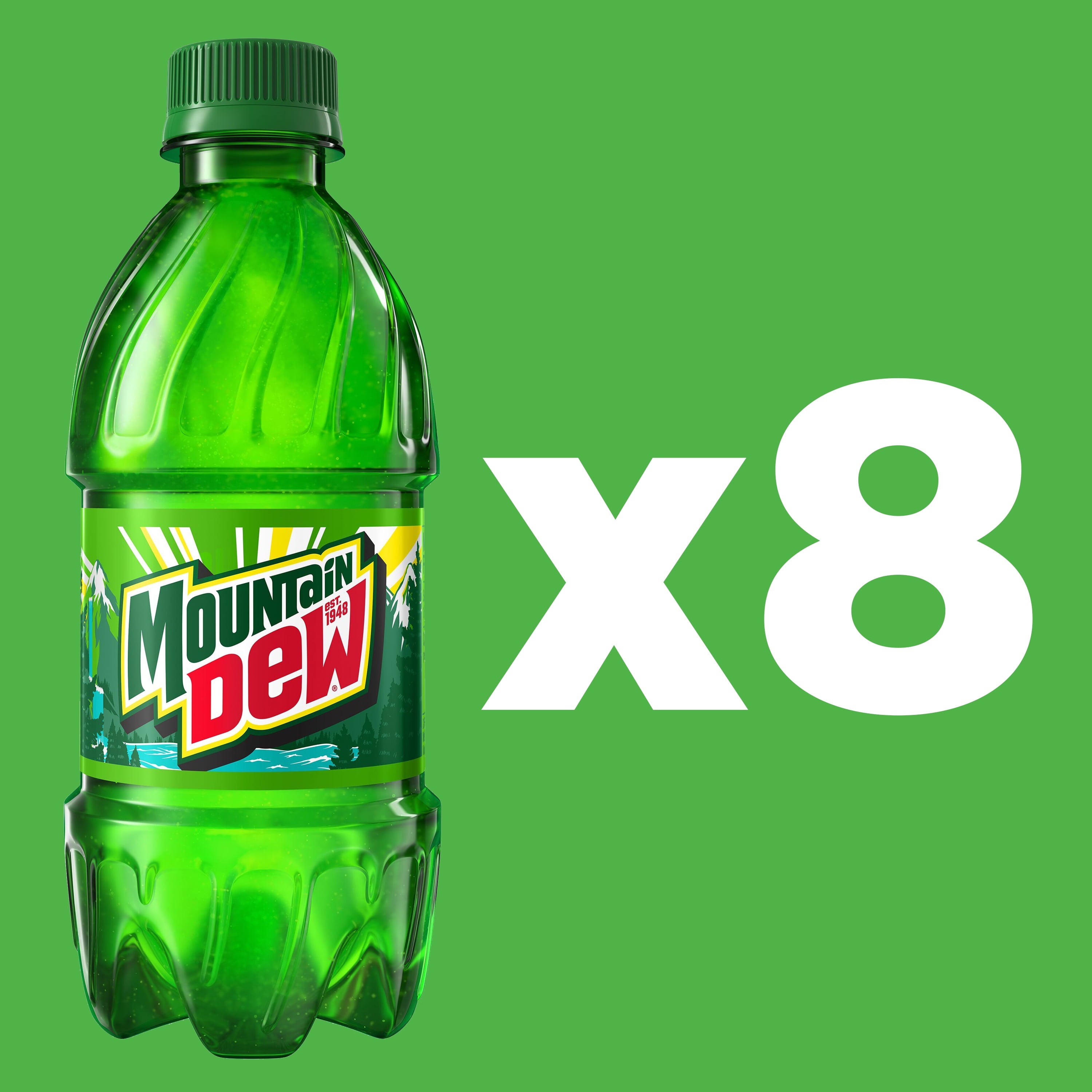 Mountain Dew Citrus Soda Pop Bottles 12 Fl Oz 8 Pack