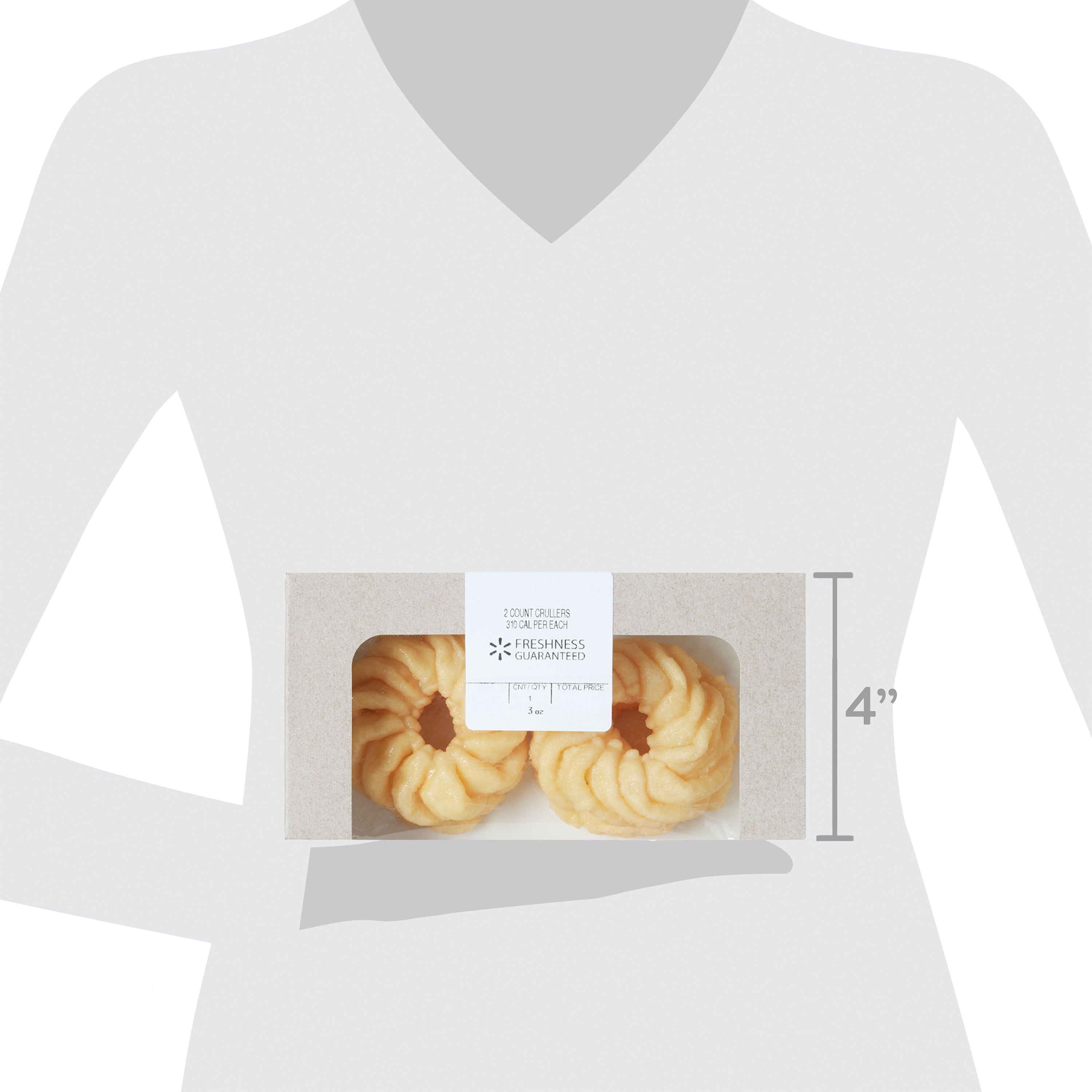 Vanilla Glazed French Crullers 3 Oz 2 Count Freshness Guaranteed