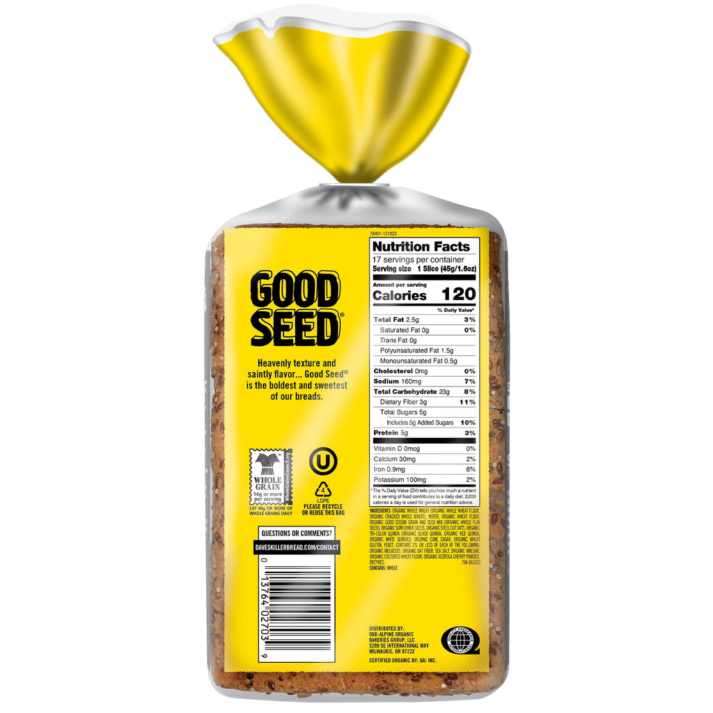 Good Seed Organic Whole Grain Bread 27 Oz 1 Count