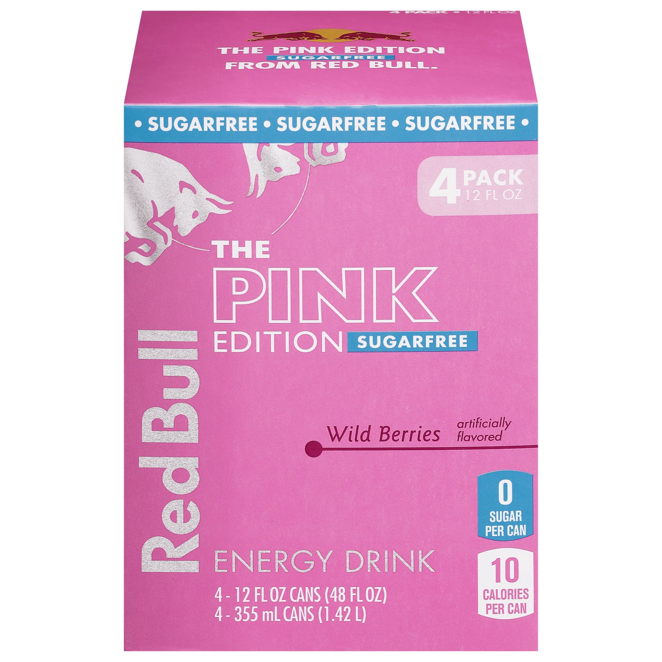 Red Bull Pink Edition Sugar Free Wild Berries Energy Drink 12 fl oz 4 Pack Cans