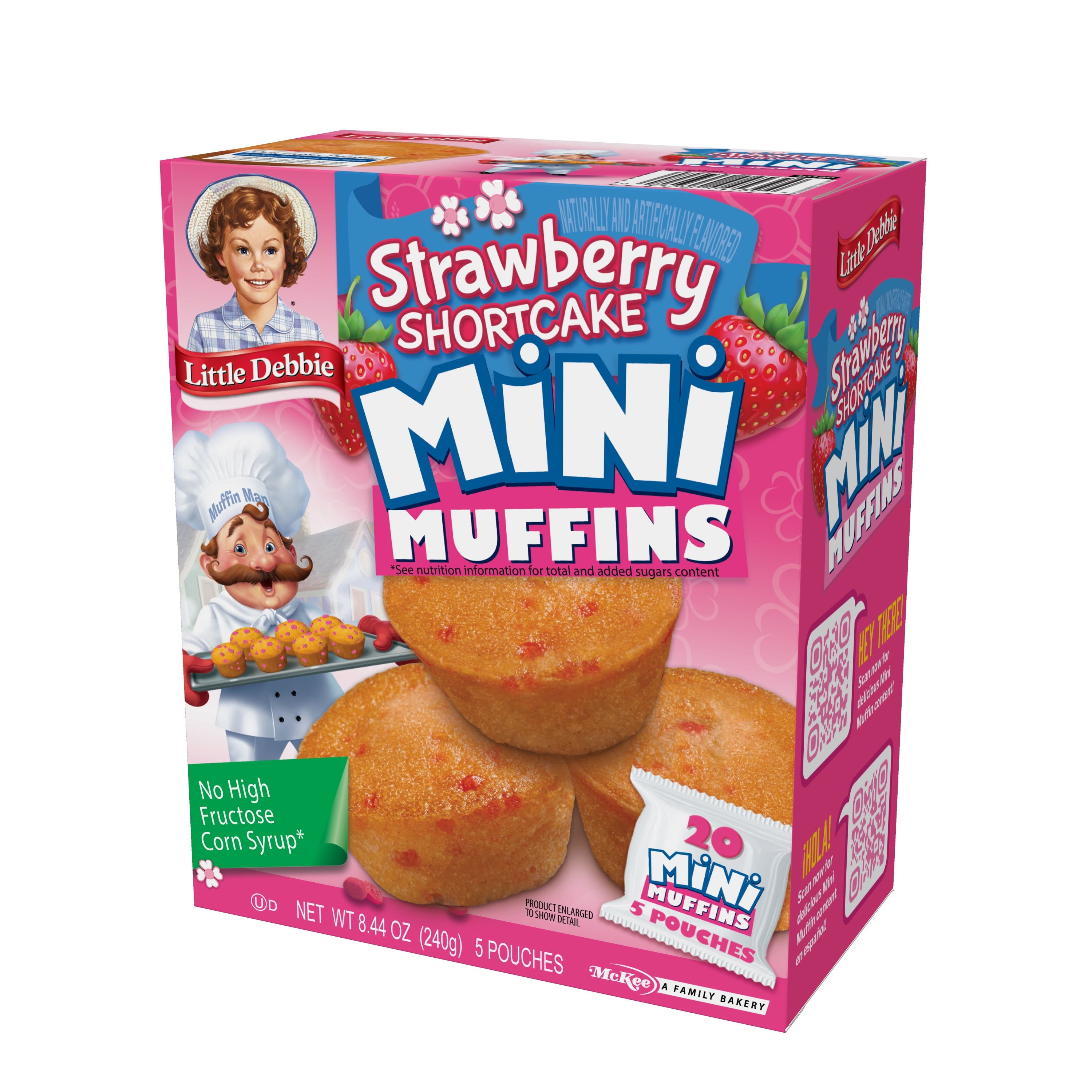 Little Debbie Strawberry Shortcake Mini Muffins 8.44 Oz 5 Count Freshness Guaranteed