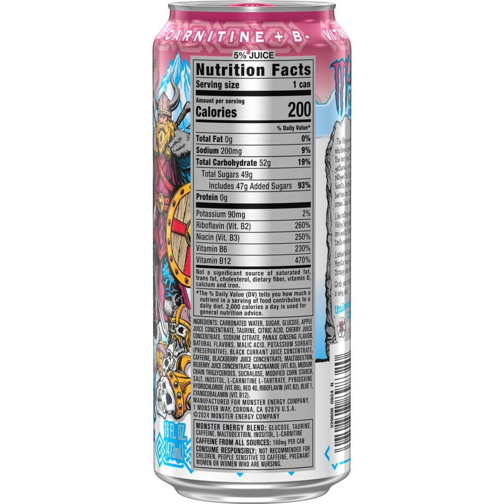 Monster Energy Juice Viking Berry Juice + Energy Drink 16 fl oz Single Can