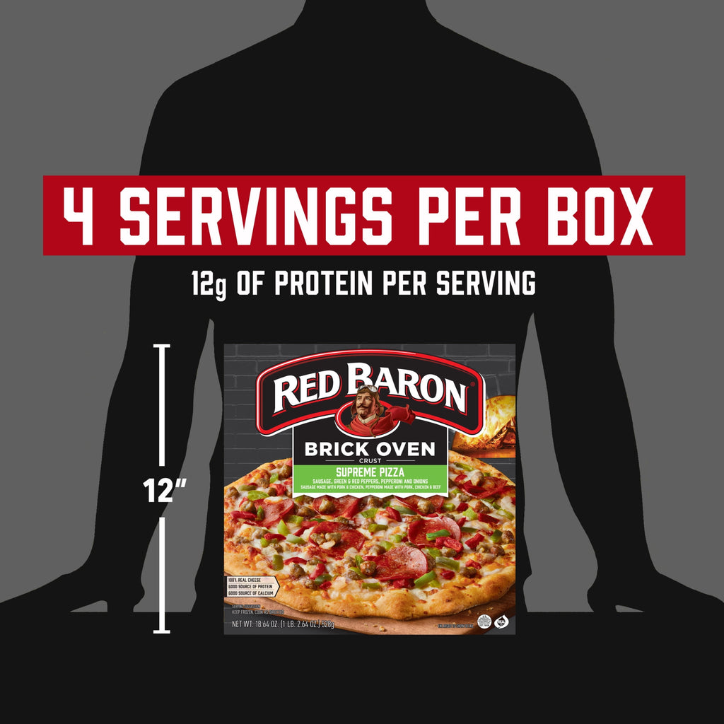 Red Baron Supreme Brick Oven Crust Frozen Pizza 18.64 Oz