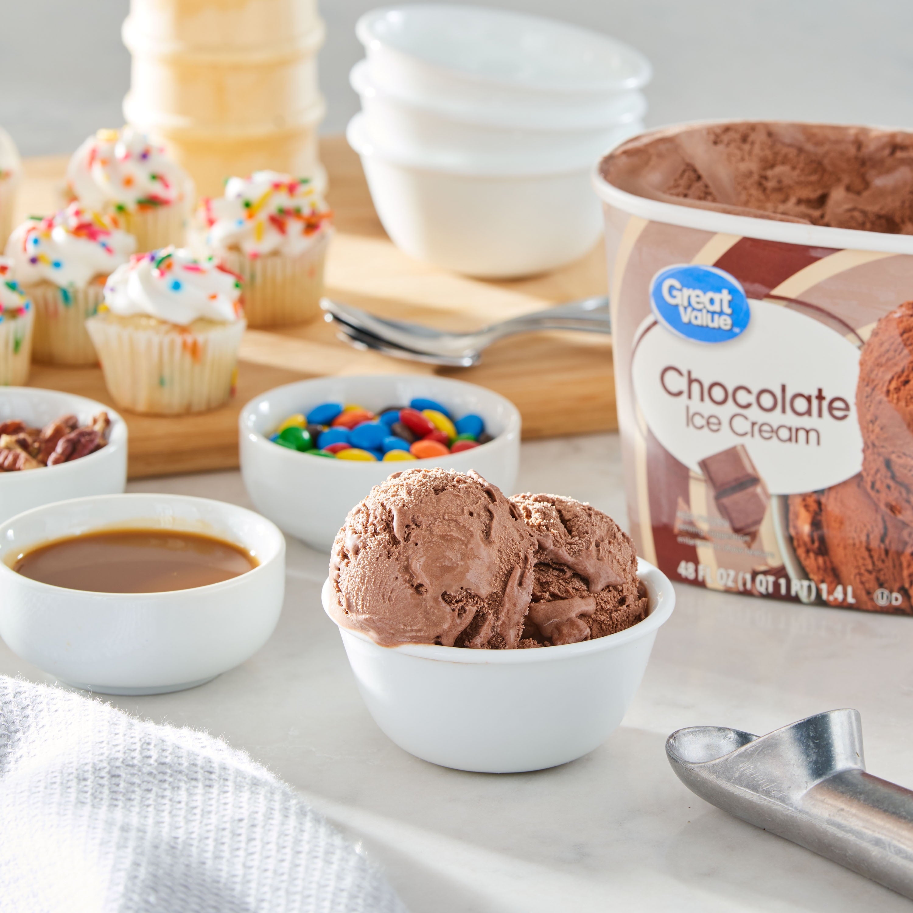Great Value Chocolate Ice Cream 48 Fl Oz
