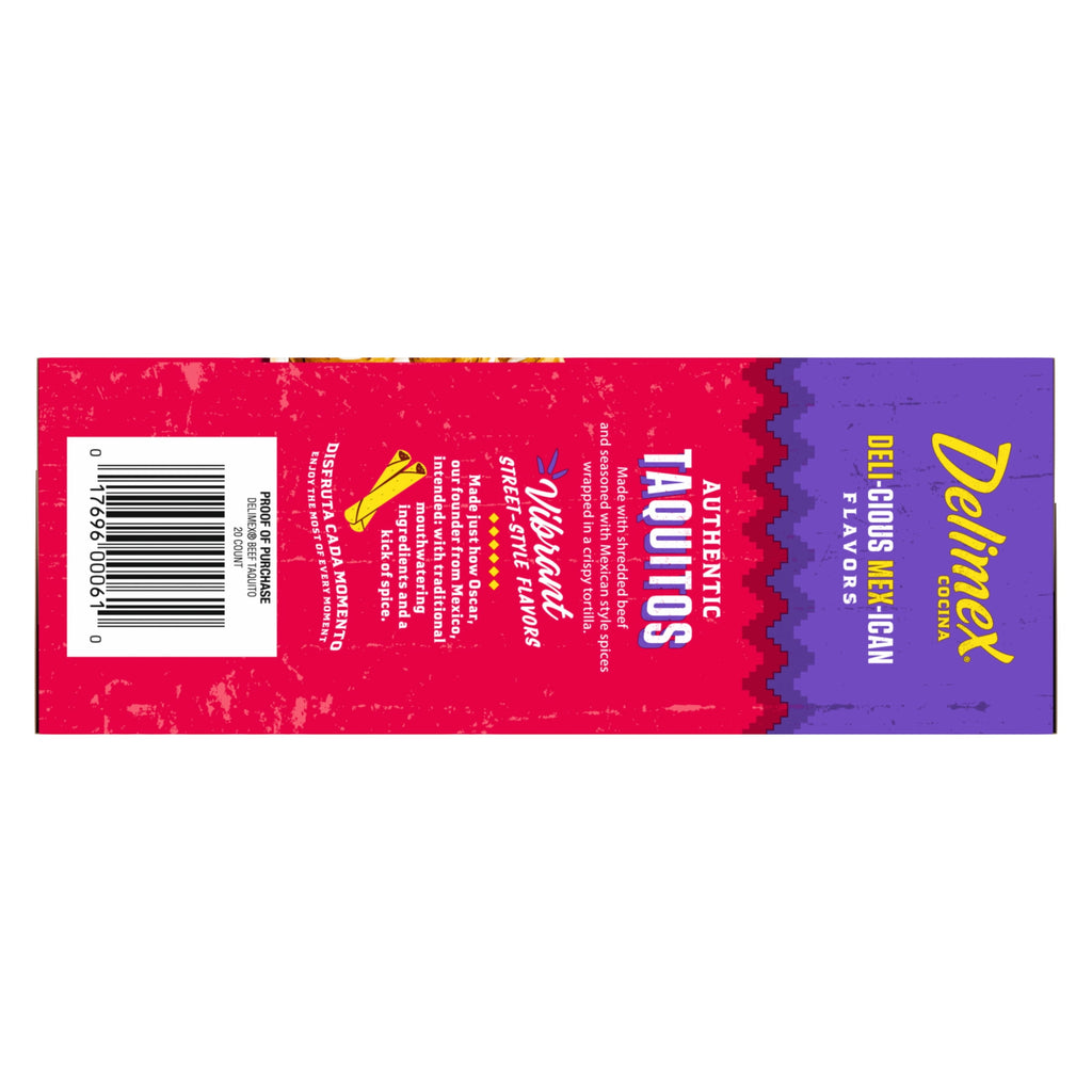 Delimex Beef Taquitos Frozen Snacks 20 Ct 20 Oz