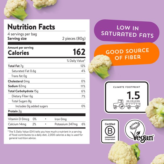 Strong Roots Cauliflower Hash Brown Patties Vegan Gluten Free Frozen 13.22 Oz