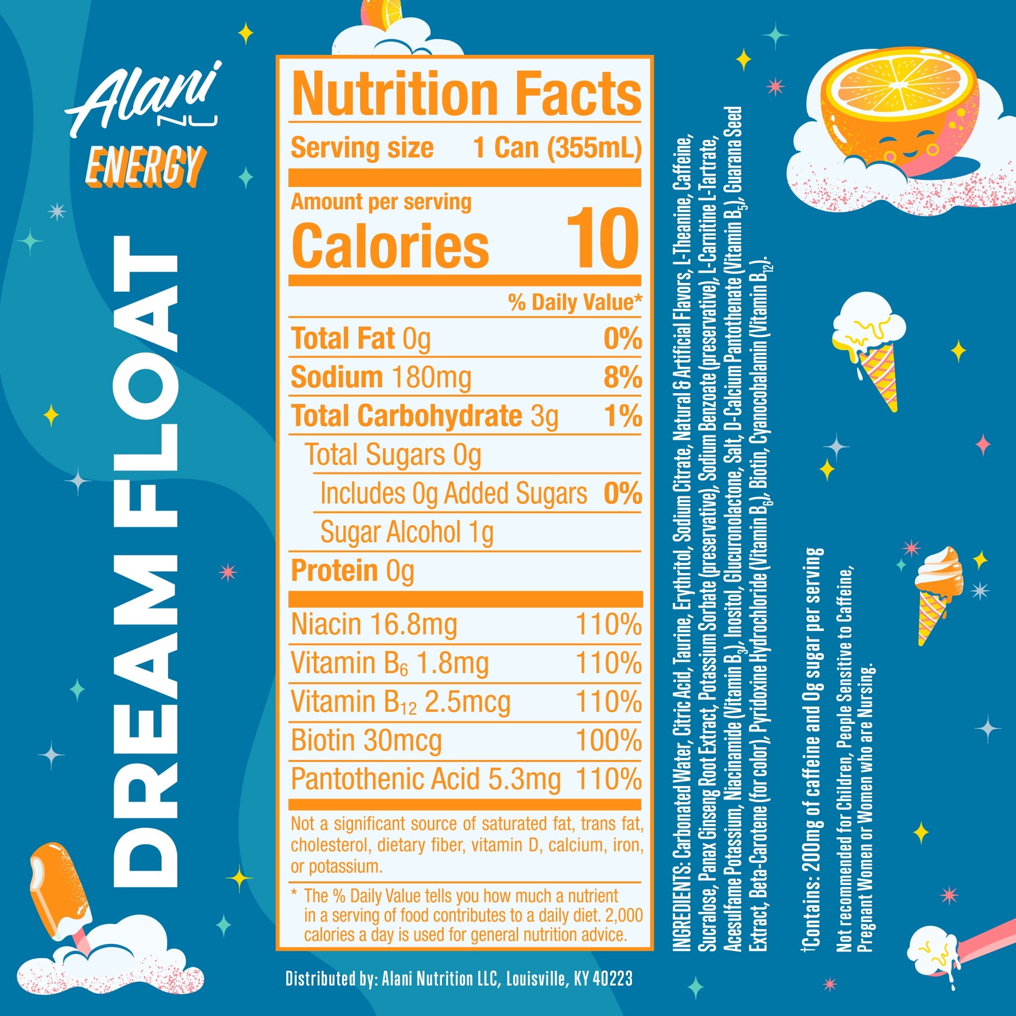 Alani Nu Dream Float Energy Drink 12 fl oz Single Can