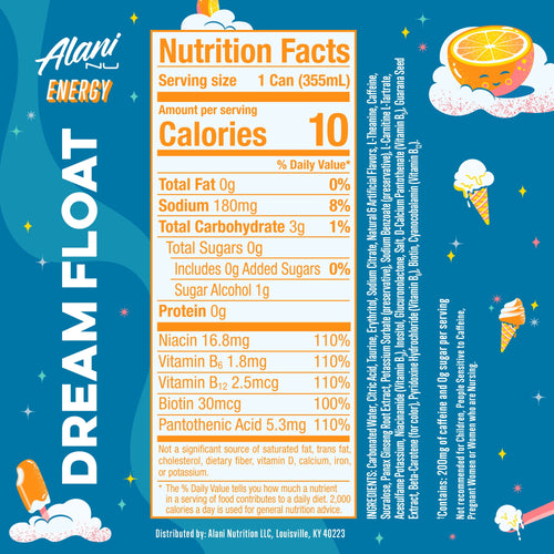 Alani Nu Dream Float Energy Drink 12 fl oz Single Can
