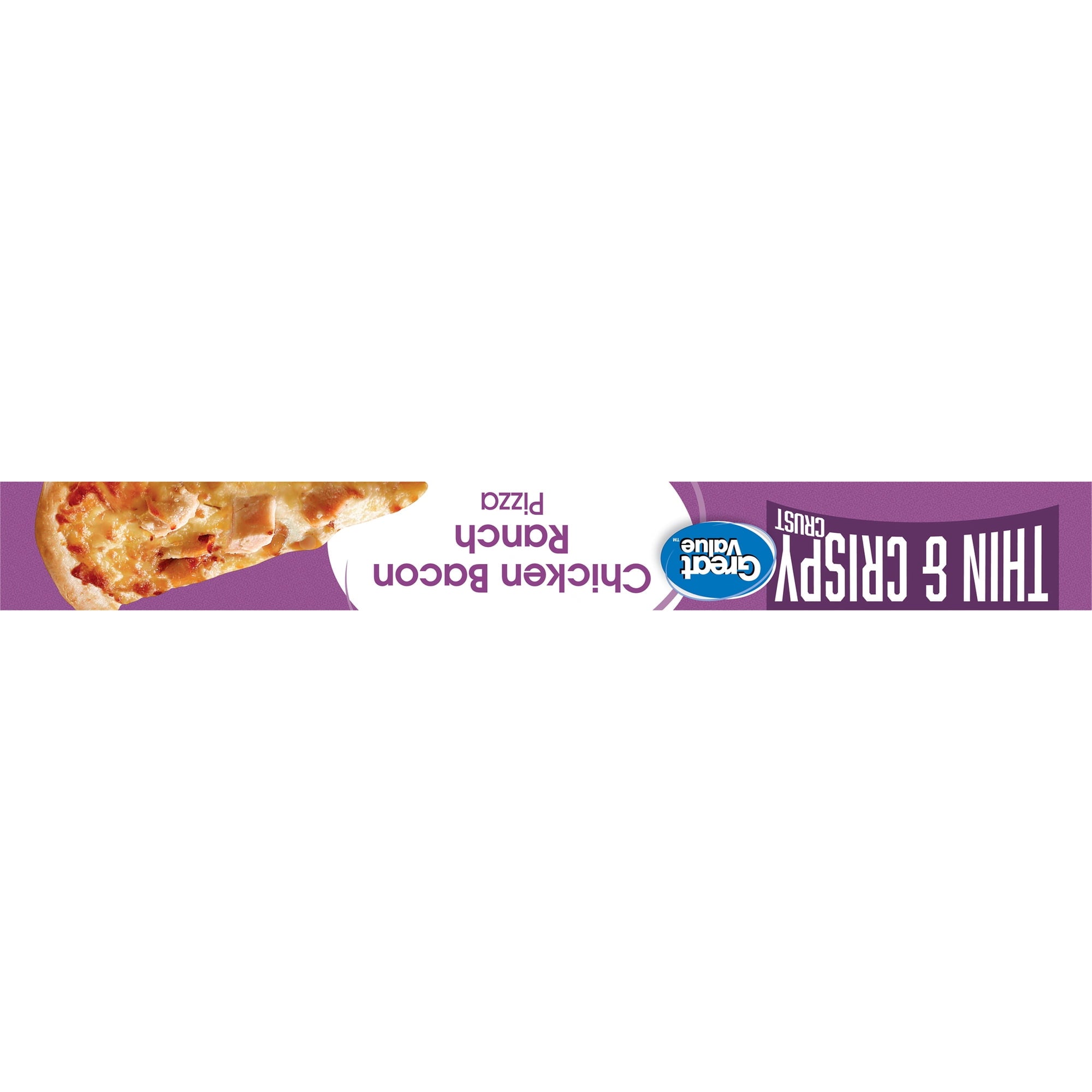 Great Value Thin Crust Chicken Bacon Ranch Frozen Pizza 17.55 Oz