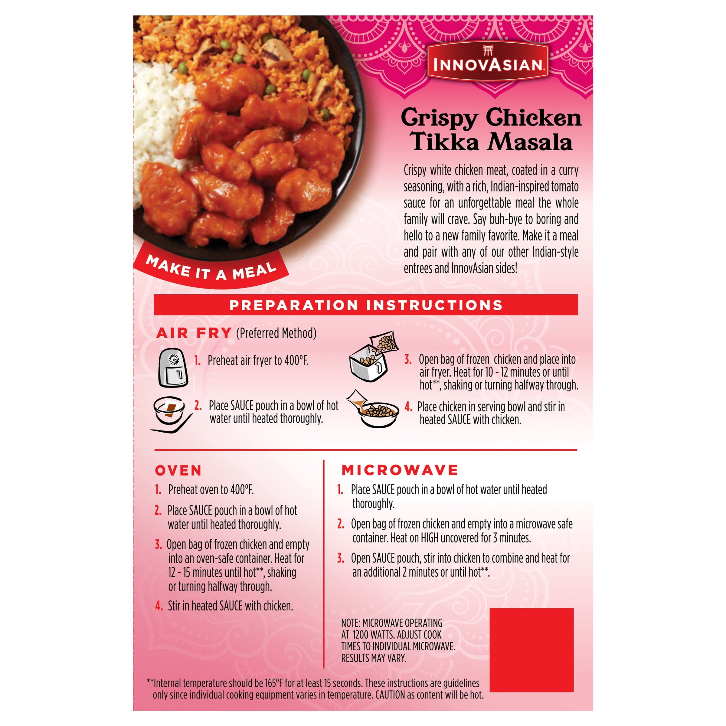 InnovAsian Cuisine Crispy Chicken Tikka Masala Frozen 16 Oz