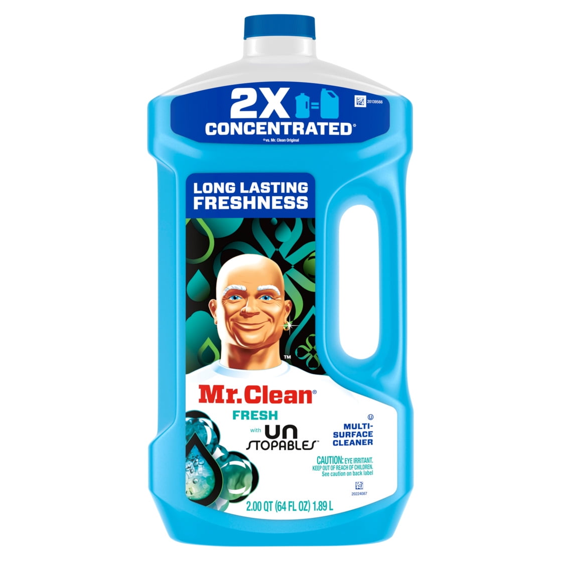 Mr. Clean 2X Concentrated Multi Surface All Purpose Cleaner Unstopables Fresh 64 fl oz