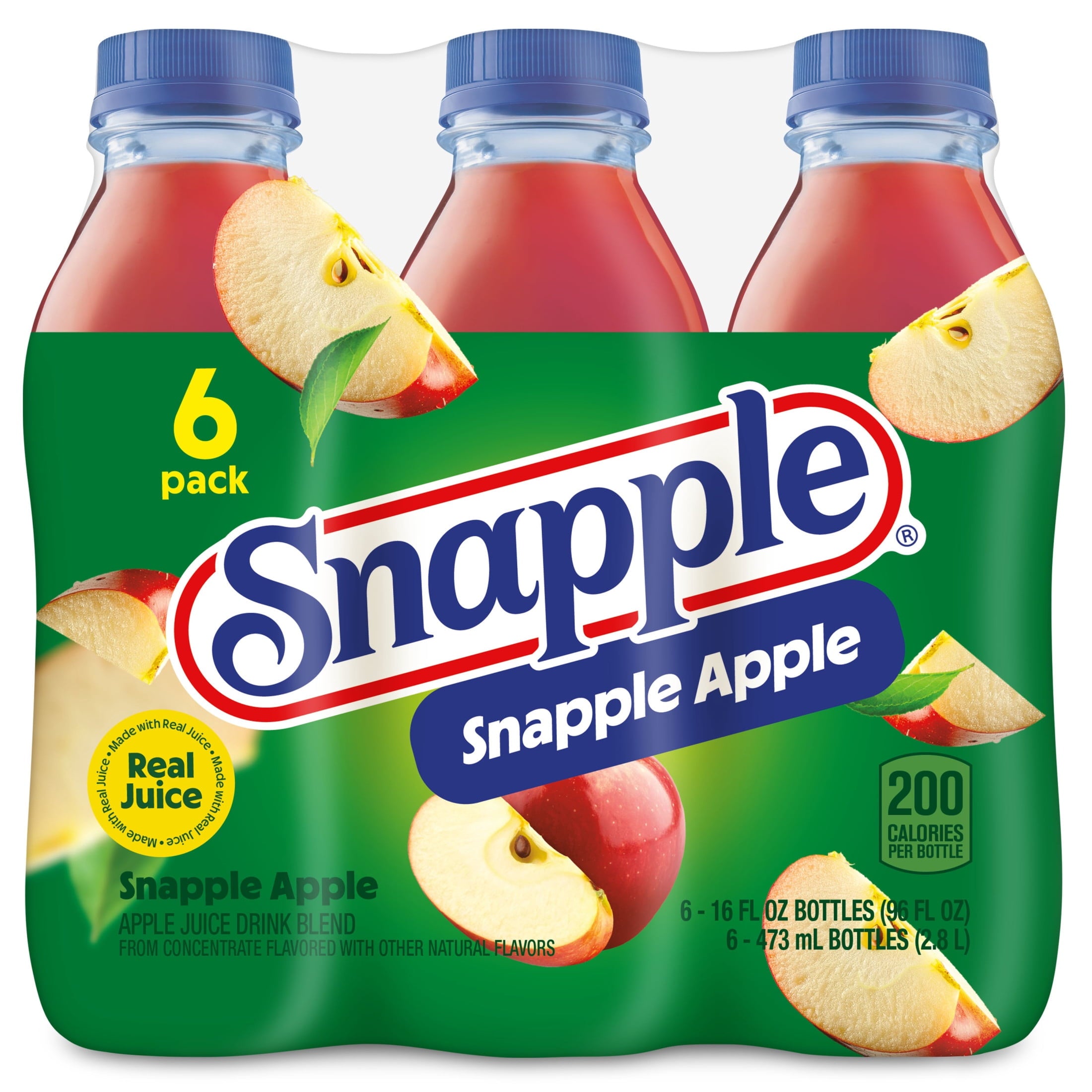 Snapple Apple Juice Drink 16 fl oz 6 Pack
