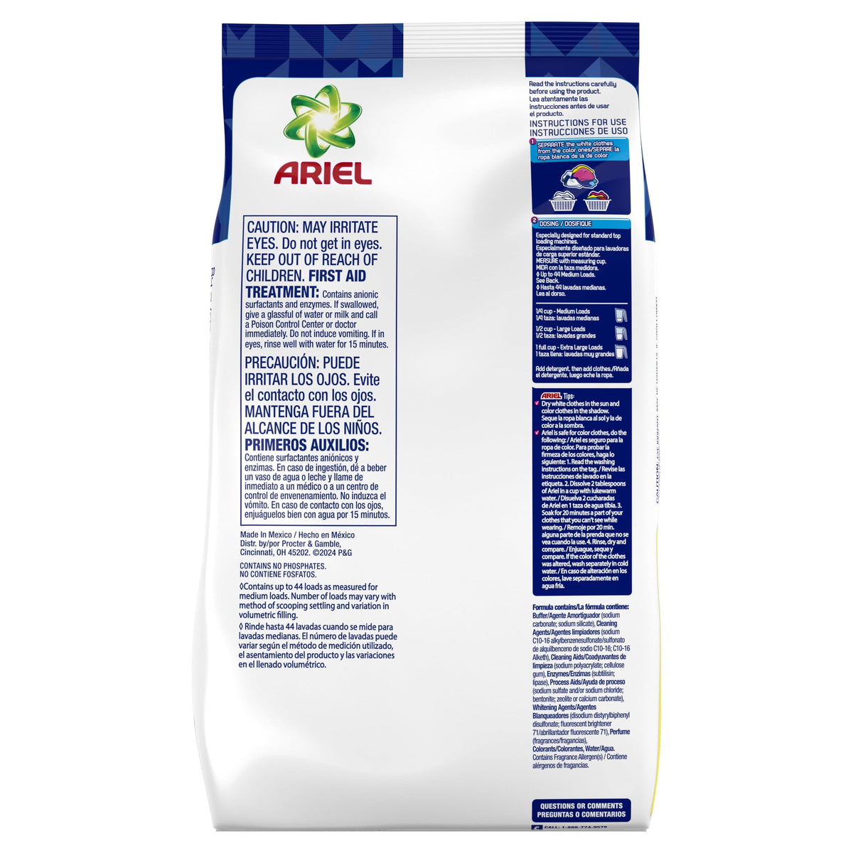 Ariel Powder Laundry Detergent Original Scent 70 oz 44 Loads