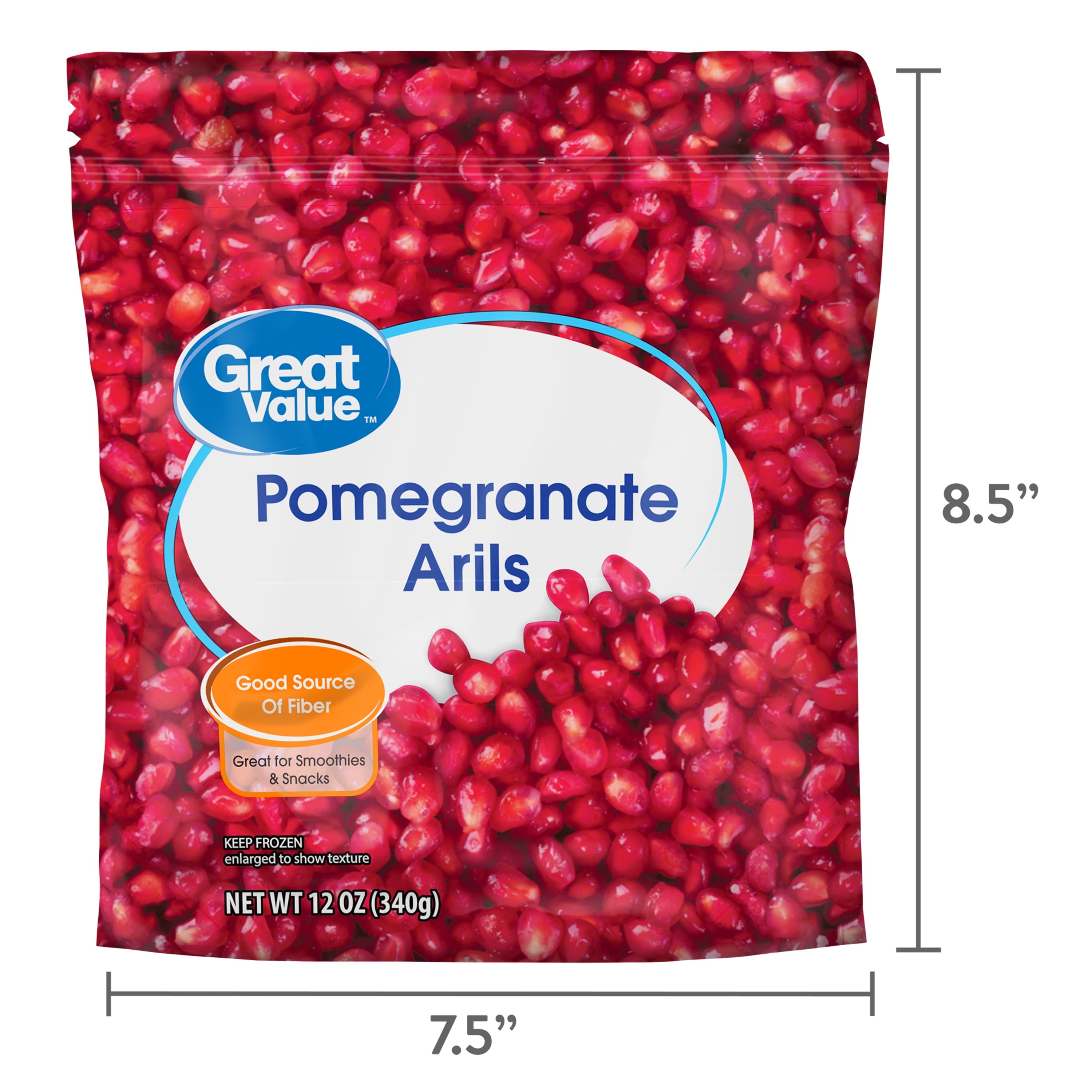 Great Value Pomegranate Arils Frozen 12 Oz