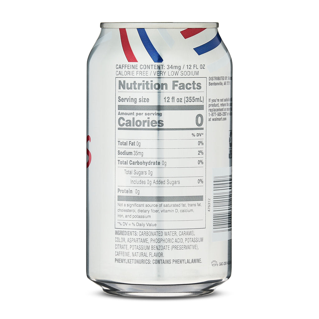 Sam's Choice Diet Cola Soda Pop Cans 12 Fl Oz 24 Pack