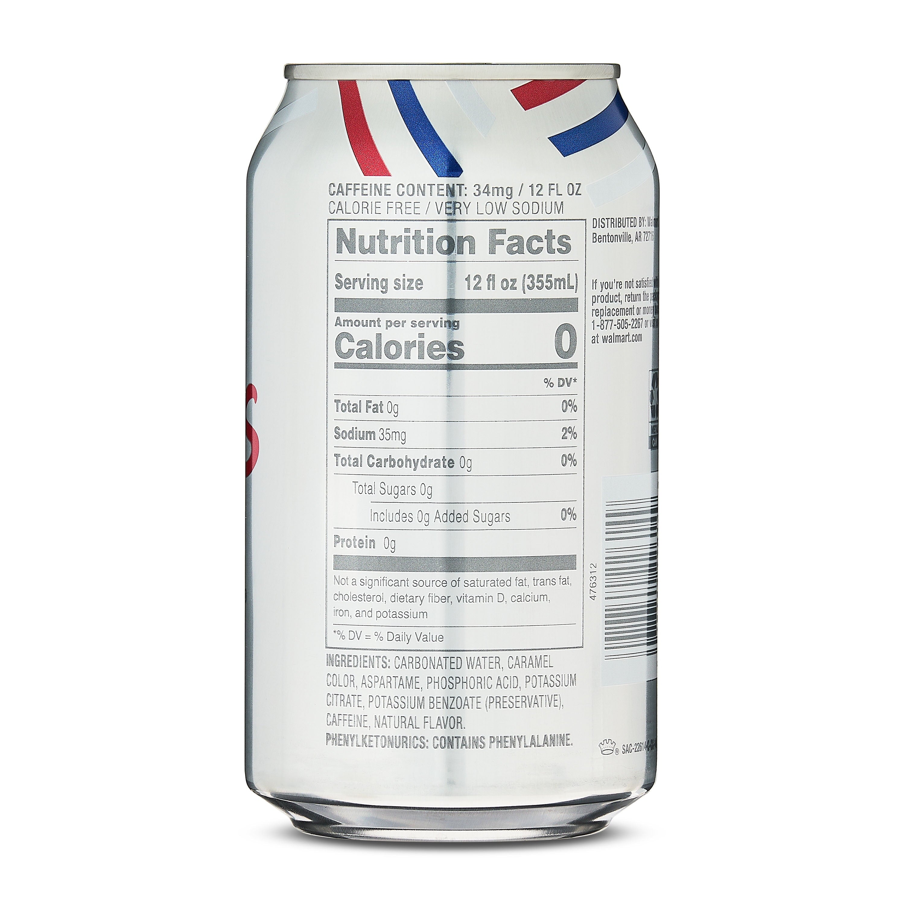 Sam's Choice Diet Cola Soda Pop Cans 12 Fl Oz 24 Pack