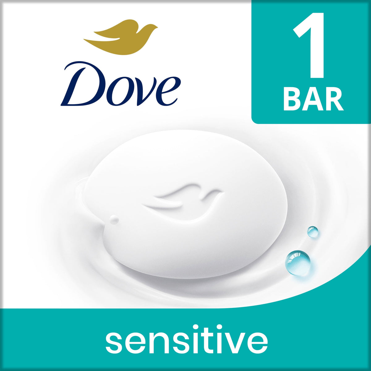 Dove Sensitive Skin Beauty Bar Soap Fragrance Free Hypoallergenic 2.6 oz